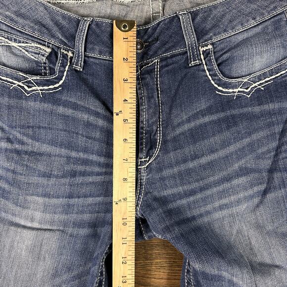 Ariat Jeans Womens 33R Blue R.E.A.L. Denim Bootcut Western Contrast Stitching - Picture 6 of 12